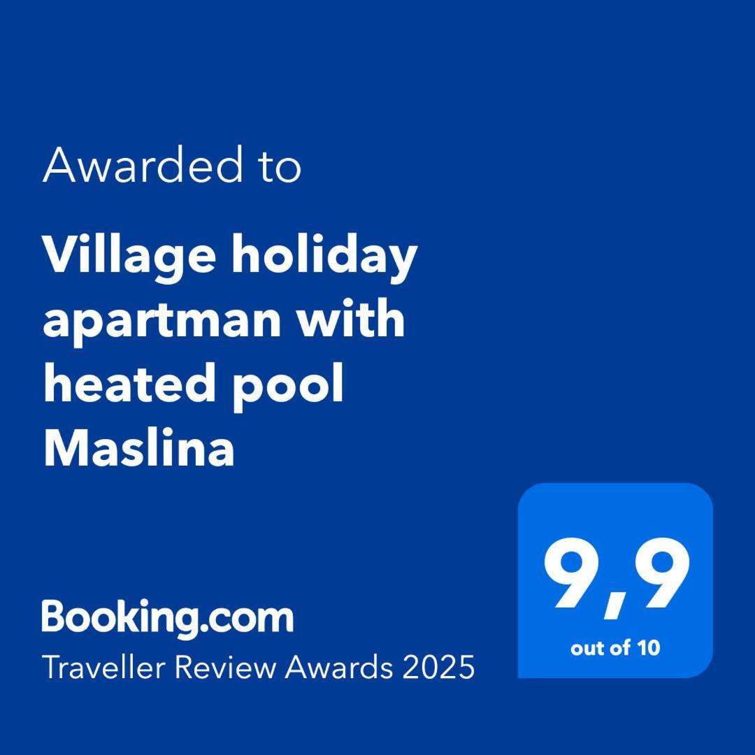 Village Holiday Apartman With Heated Pool Maslina Kostanje ภายนอก รูปภาพ